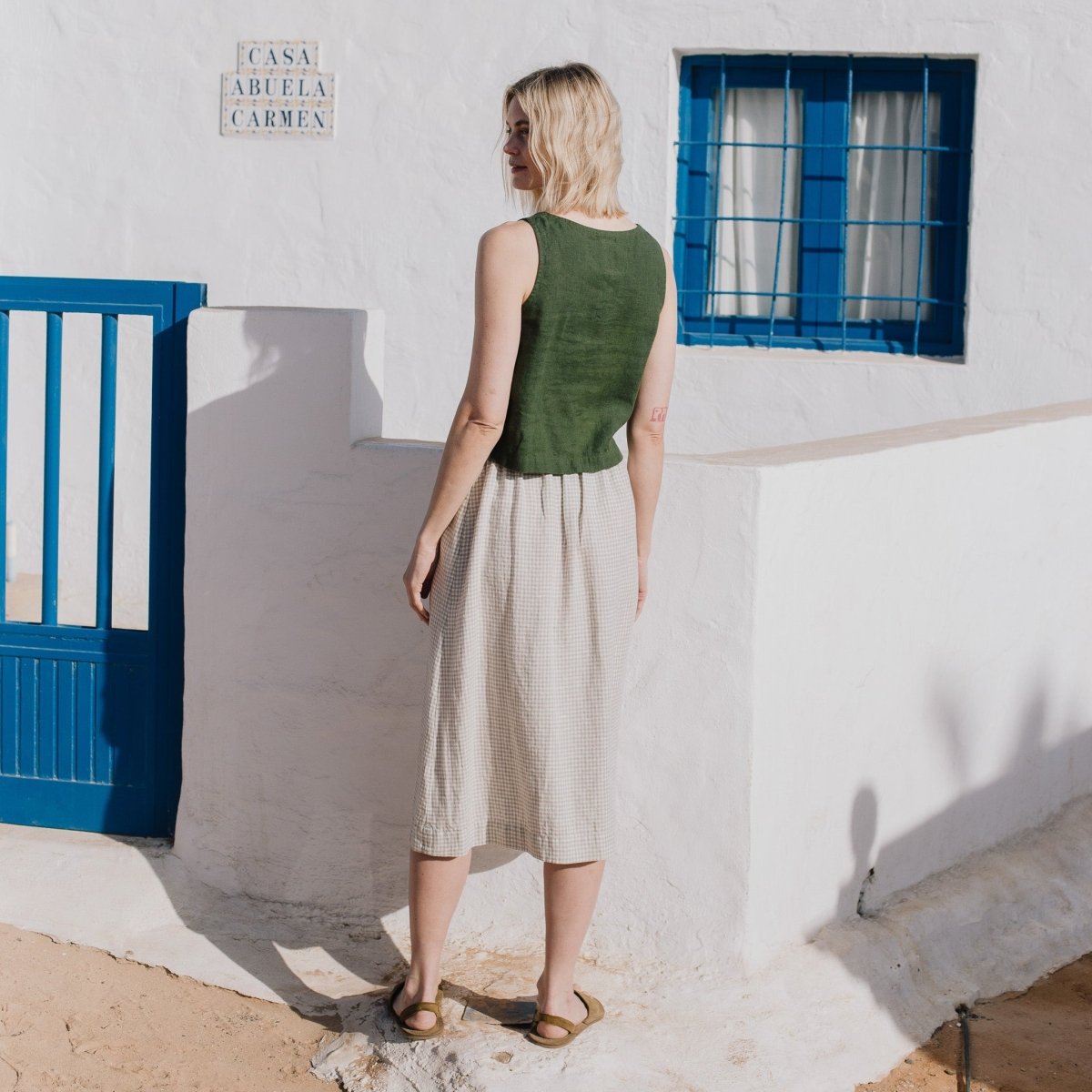 PERCE cropped linen top - notPERFECTLINEN EU