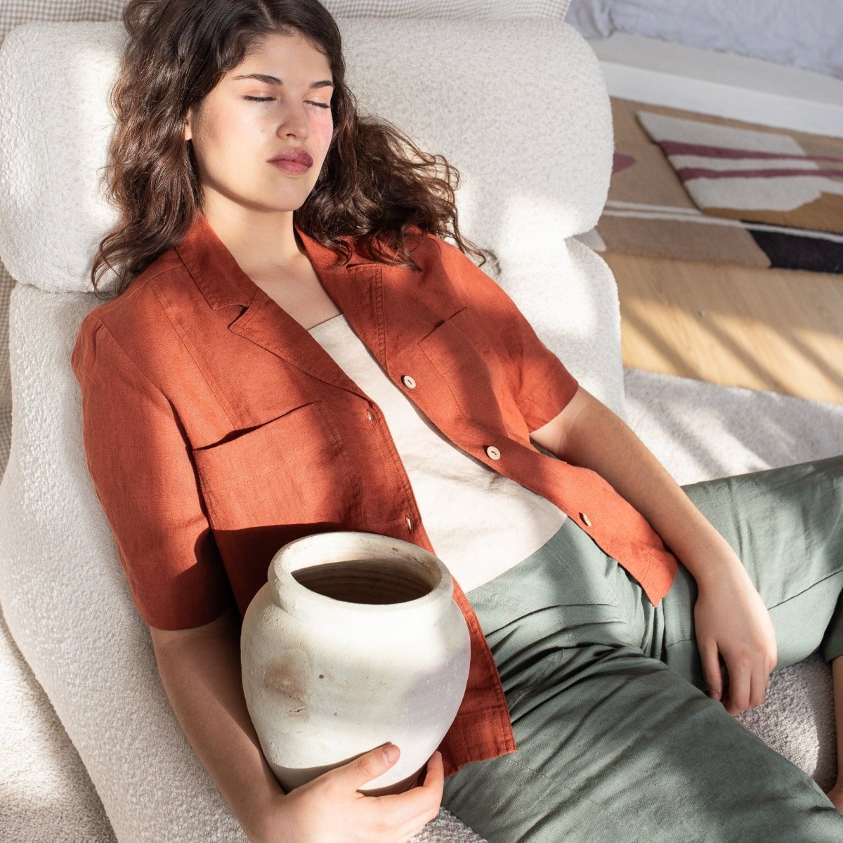 PERCE cropped linen top - notPERFECTLINEN EU