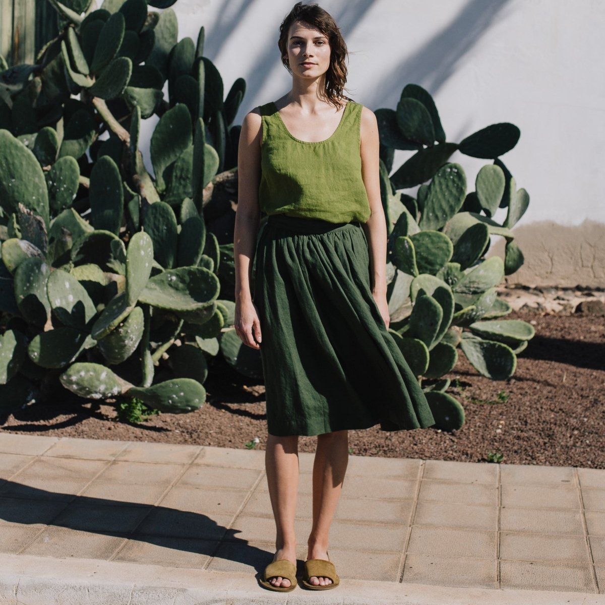 PORTO linen tank top - notPERFECTLINEN EU