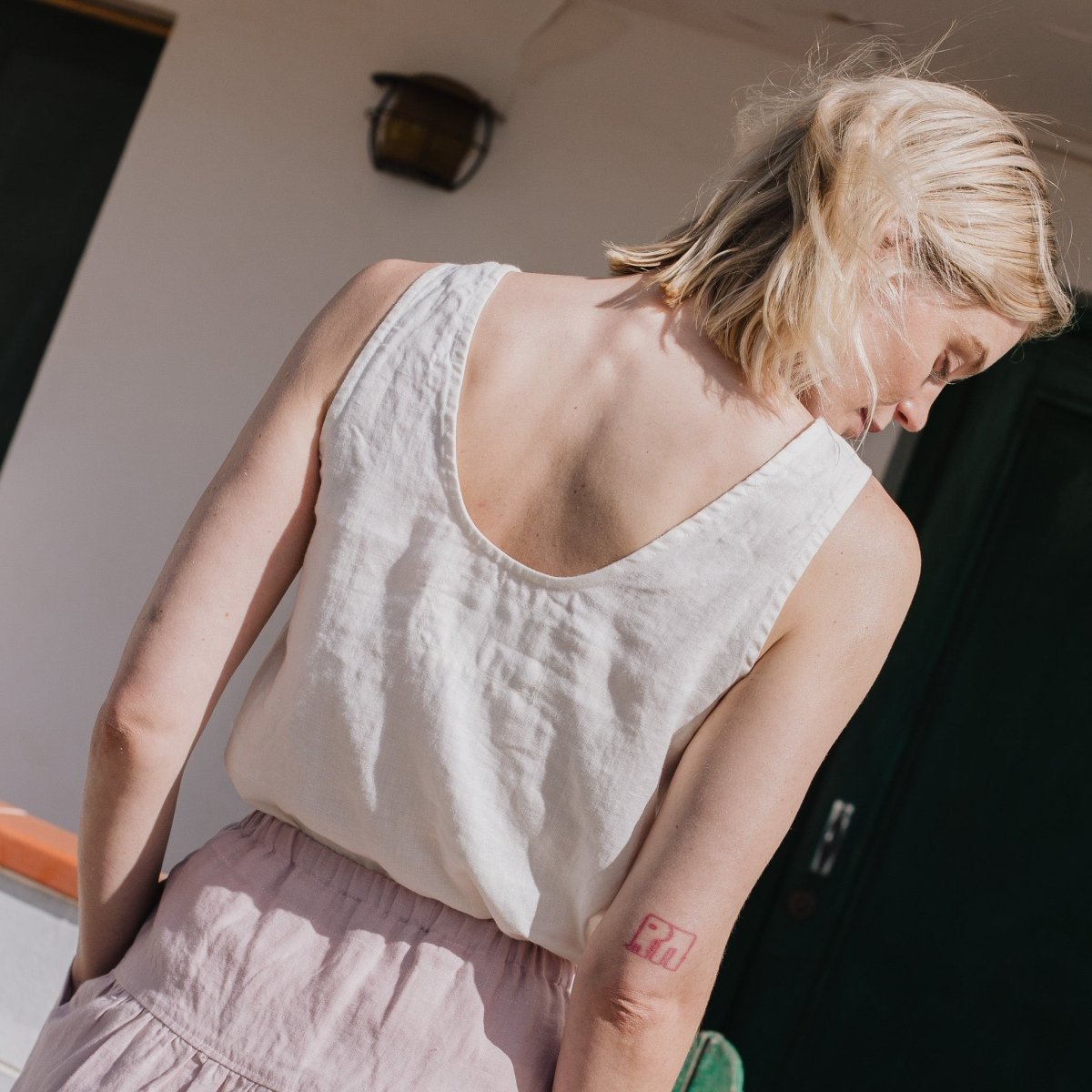 PORTO linen tank top - notPERFECTLINEN EU