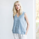 PRAGUE-2 swing linen tank top - notPERFECTLINEN EU