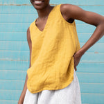 PRAGUE-2 swing linen tank top - notPERFECTLINEN EU