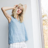 PRAGUE-2 swing linen tank top - notPERFECTLINEN EU