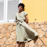 Prewashed medium-weight linen fabric [Desert Sage] - notPERFECTLINEN EU