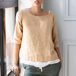 Prewashed medium-weight linen fabric [Desert Sage] - notPERFECTLINEN EU