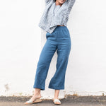 PUGLIA straight cut linen pants - notPERFECTLINEN EU