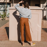 PUGLIA straight cut linen pants - notPERFECTLINEN EU