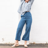 PUGLIA straight cut linen pants - notPERFECTLINEN EU