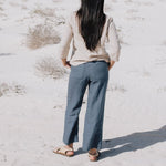 PUGLIA straight cut linen pants - notPERFECTLINEN EU