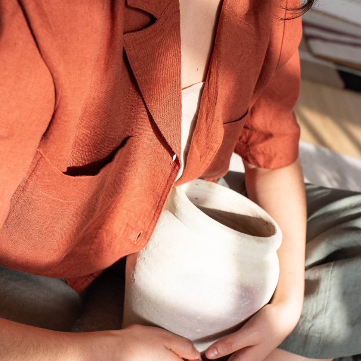 RENO button linen shirt - notPERFECTLINEN EU