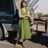 ROME classic button - down linen dress - notPERFECTLINEN EU