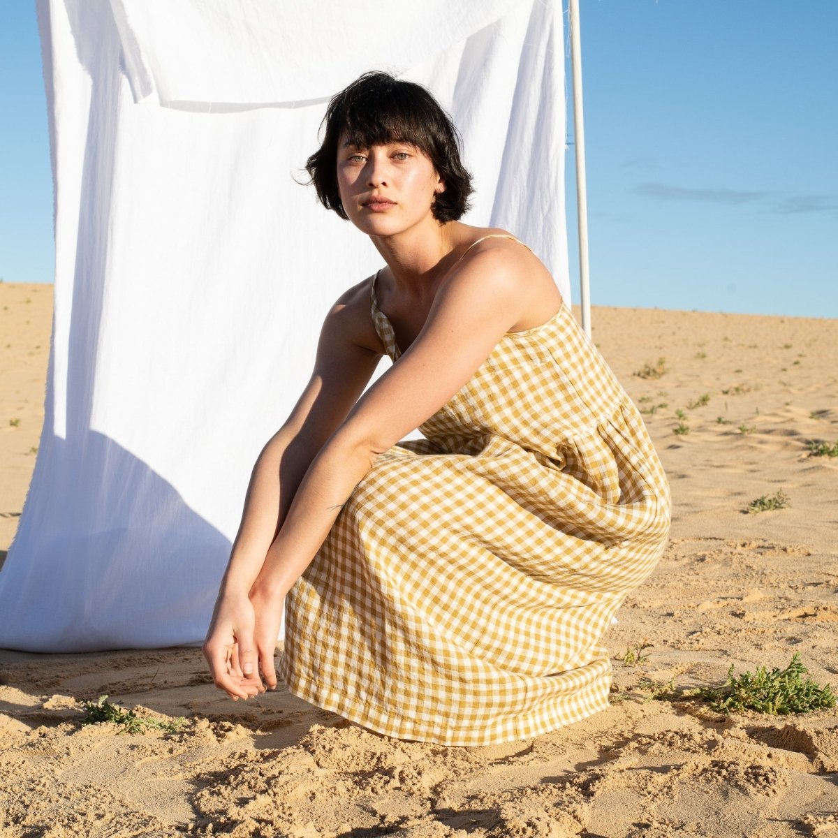 SARAH-2 light weight slip linen dress - notPERFECTLINEN EU