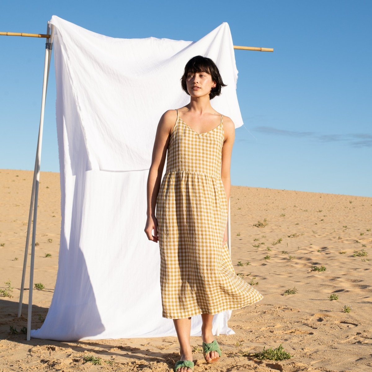 SARAH-2 light weight slip linen dress - notPERFECTLINEN EU