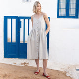 SARAH button down slip linen dress - notPERFECTLINEN EU