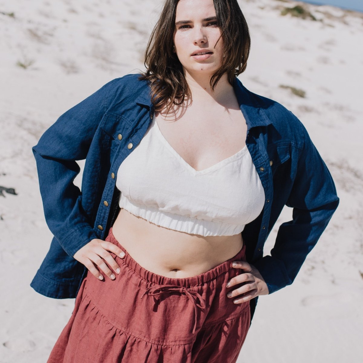 SCALA linen bustier top - notPERFECTLINEN EU