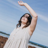 Sleeveless maxi MAMA linen dress - notPERFECTLINEN EU