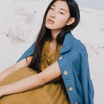 Sleeveless midi MAMA linen dress - notPERFECTLINEN EU