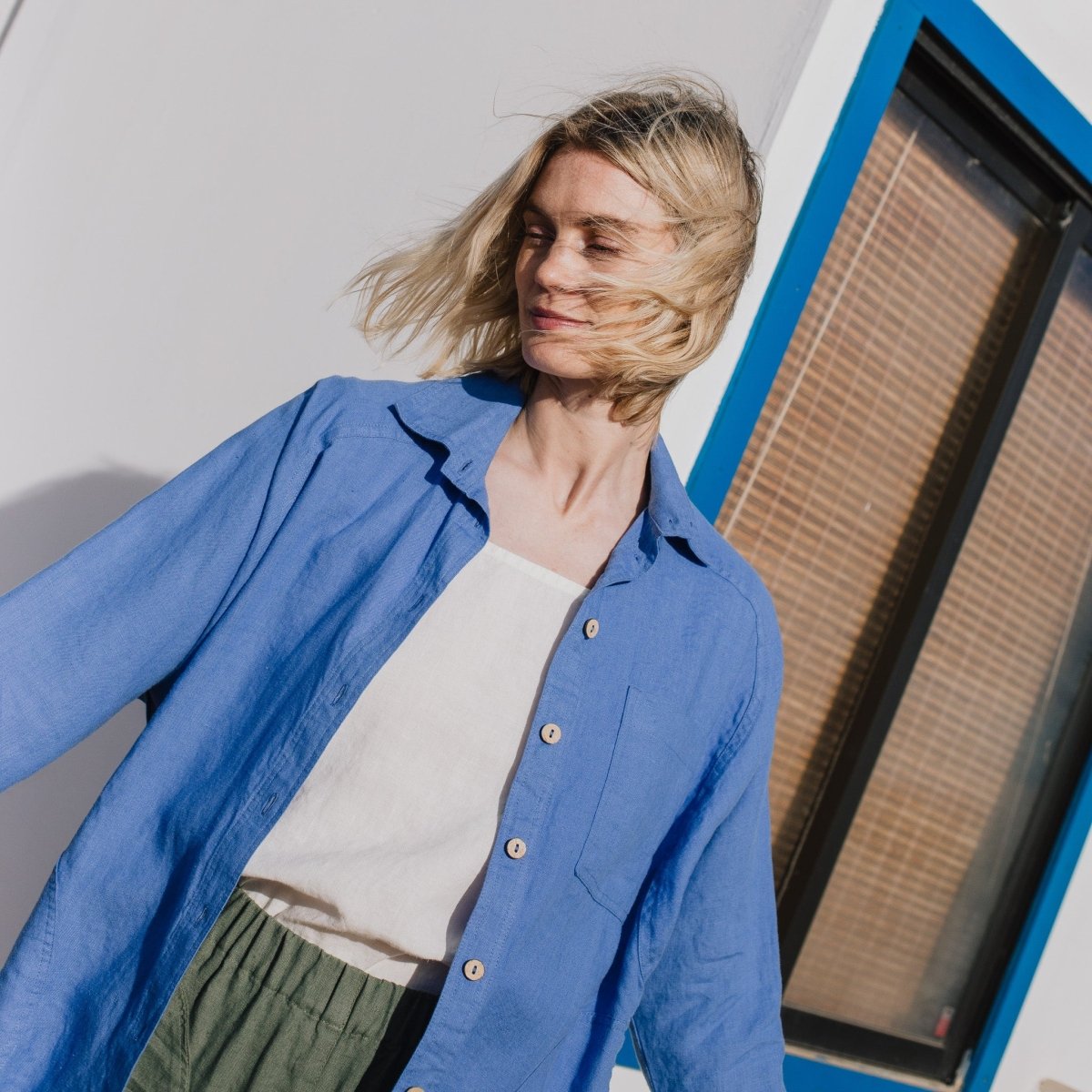 SOOKE trapeze neckline linen top - notPERFECTLINEN EU