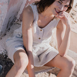 VALLEY front brass snaps linen dress - notPERFECTLINEN EU