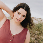 VALLEY front brass snaps linen dress - notPERFECTLINEN EU