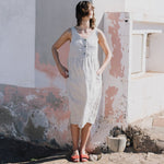 VALLEY front brass snaps linen dress - notPERFECTLINEN EU