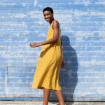 VALLEY front brass snaps linen dress - notPERFECTLINEN EU