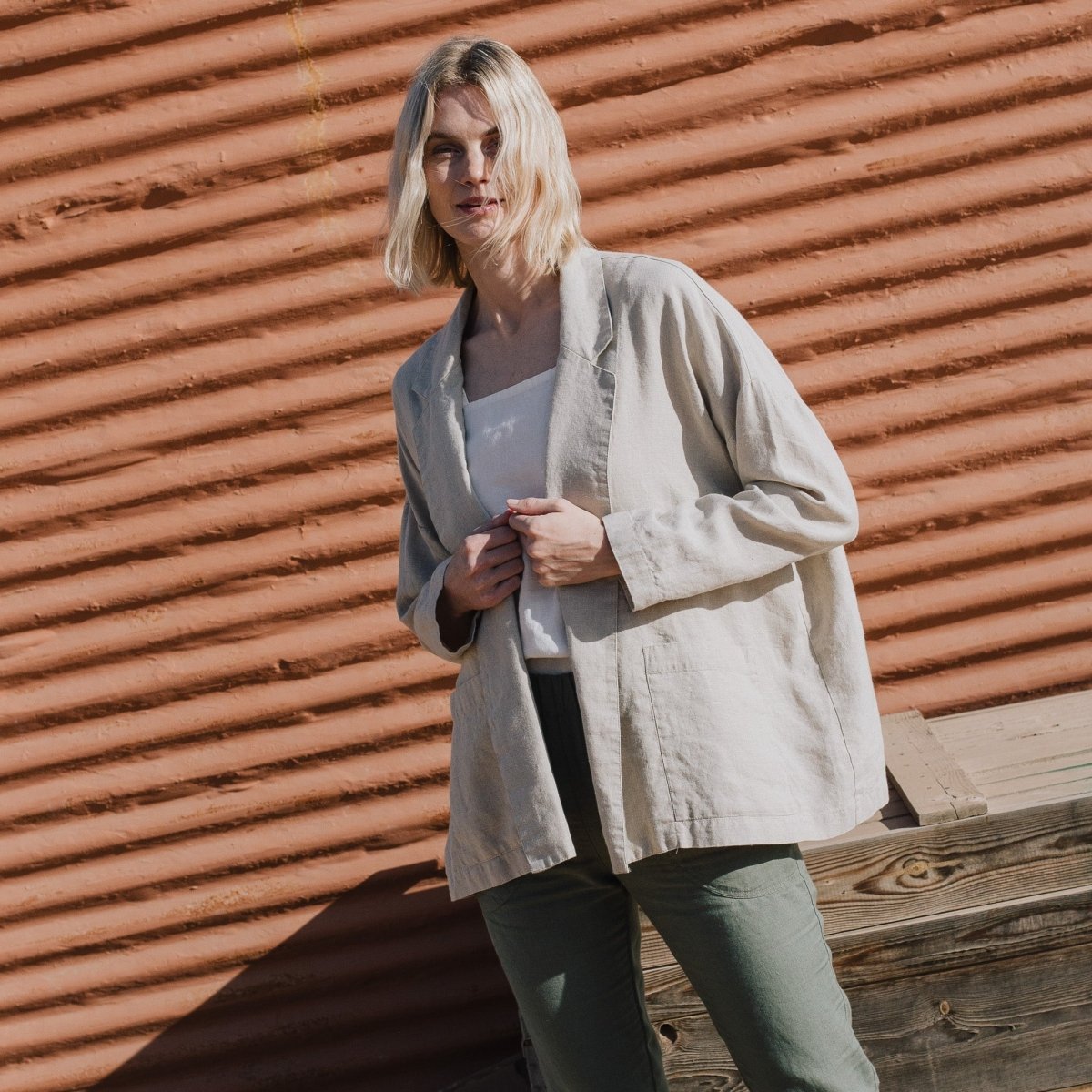 VICTORIA-2 oversized linen jacket - notPERFECTLINEN EU