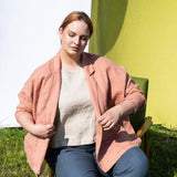 VICTORIA-2 oversized linen jacket - notPERFECTLINEN EU