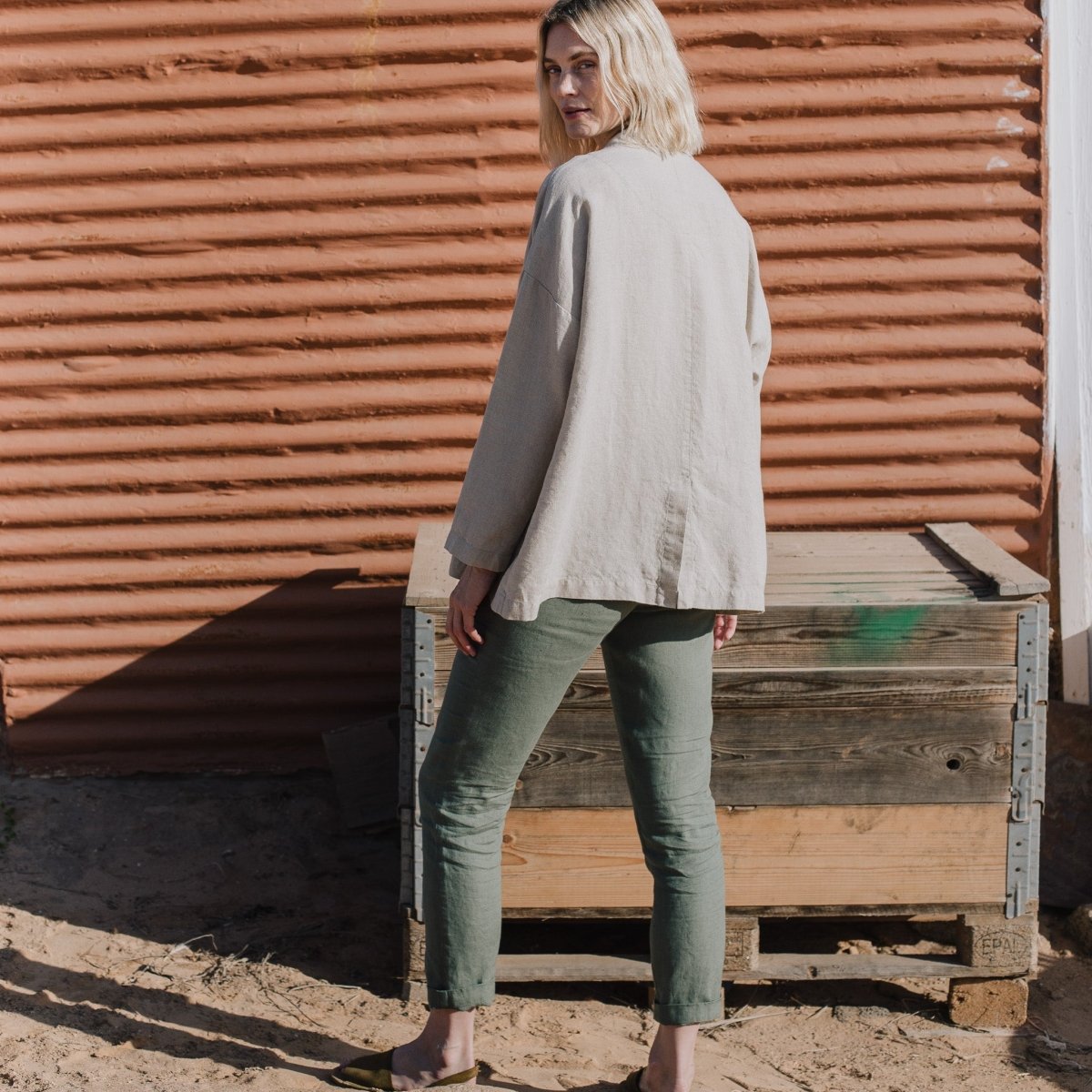 VICTORIA-2 oversized linen jacket - notPERFECTLINEN EU