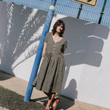 VOLUME-3 oversized linen dress with short sleeves - notPERFECTLINEN EU