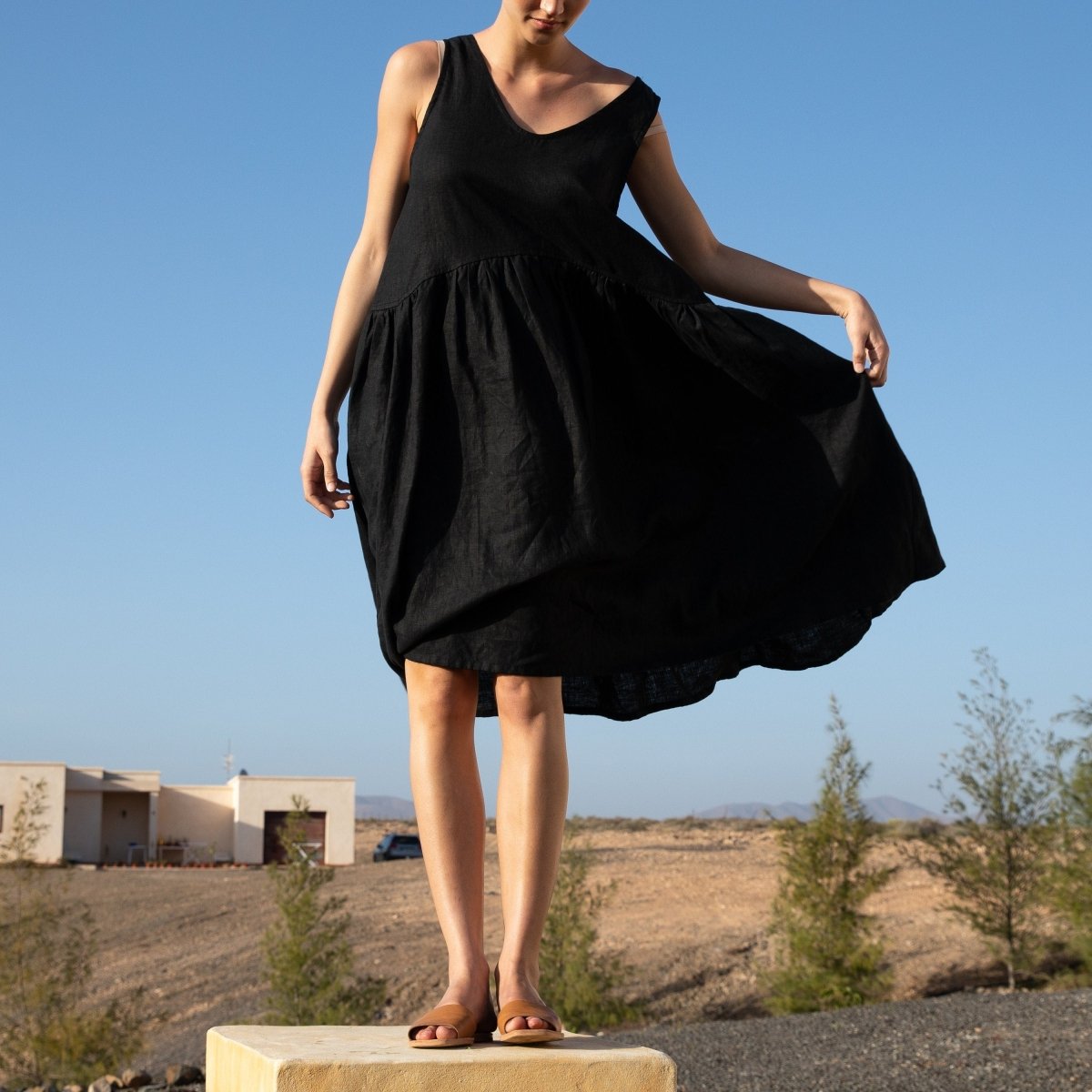 VOLUME oversized linen dress - notPERFECTLINEN EU