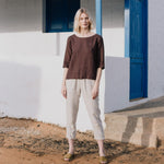YAMBA cropped linen pants - notPERFECTLINEN EU