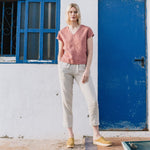 YAMBA cropped linen pants - notPERFECTLINEN EU