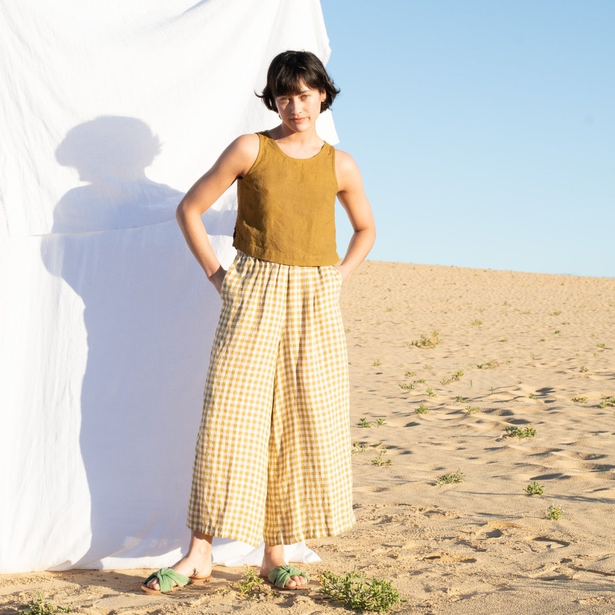 YORK light weight palazzo linen pants - notPERFECTLINEN EU